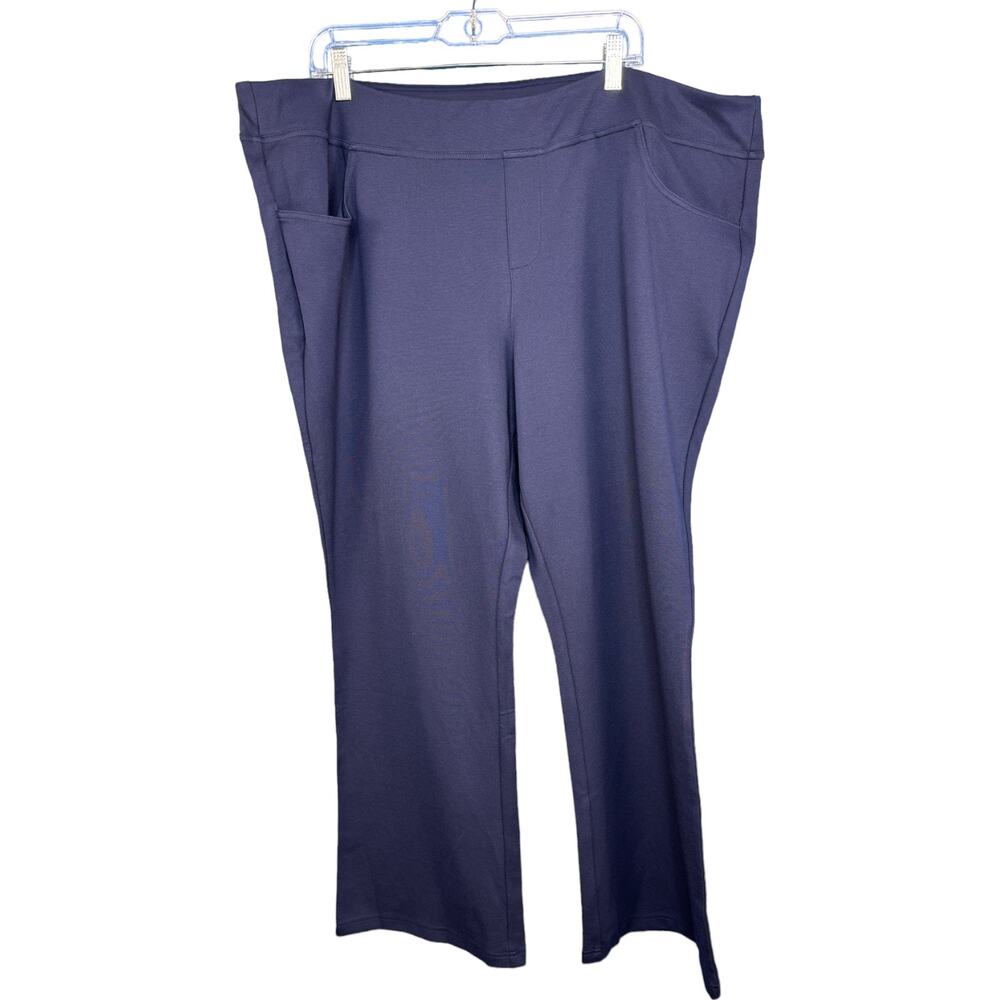 Belle By Kim Gravel Ponte Sailor Boot-Cut Pants Twilight Womens 26 Petite